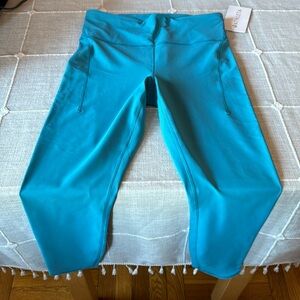 Teal athleta pacesetter 7/8 tight
